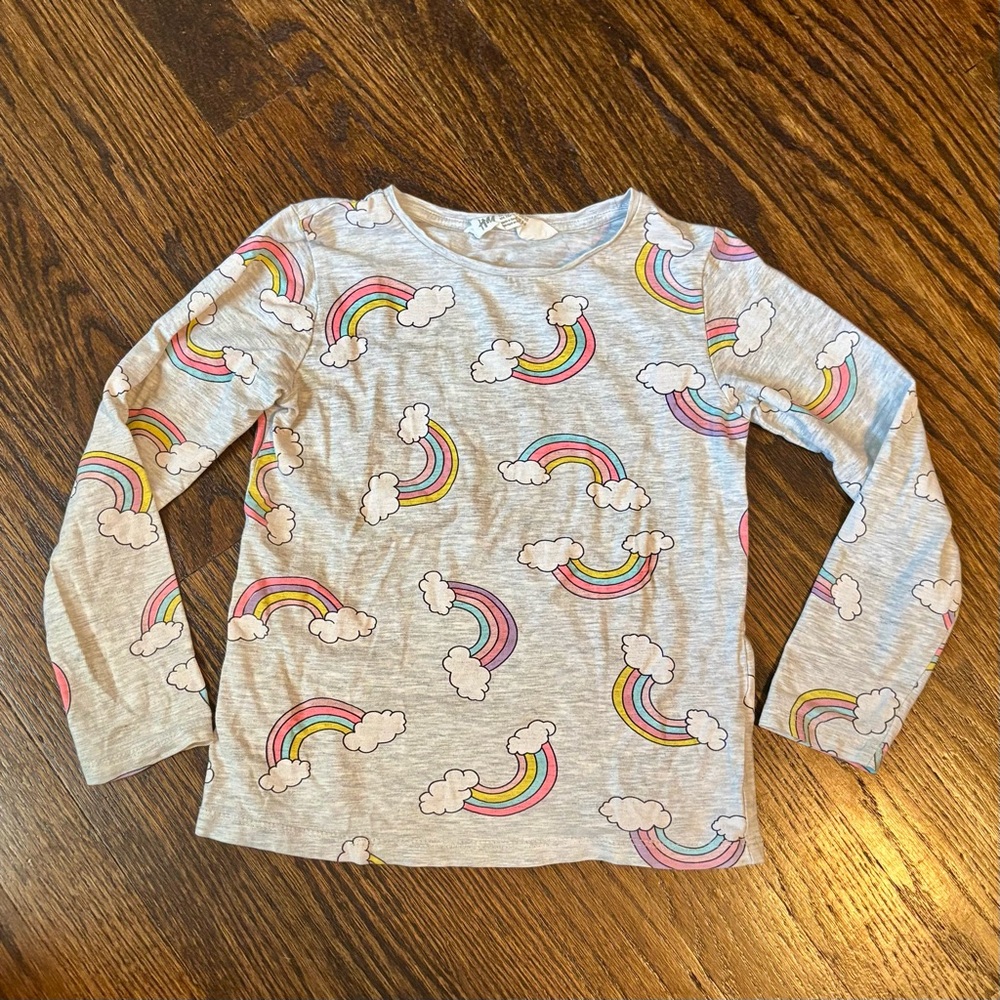 Rainbow Print Kids Long Sleeve Shirt